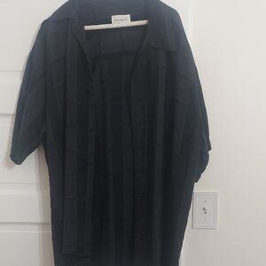 Smash + Tess Black Oversized Button-Up Shirt